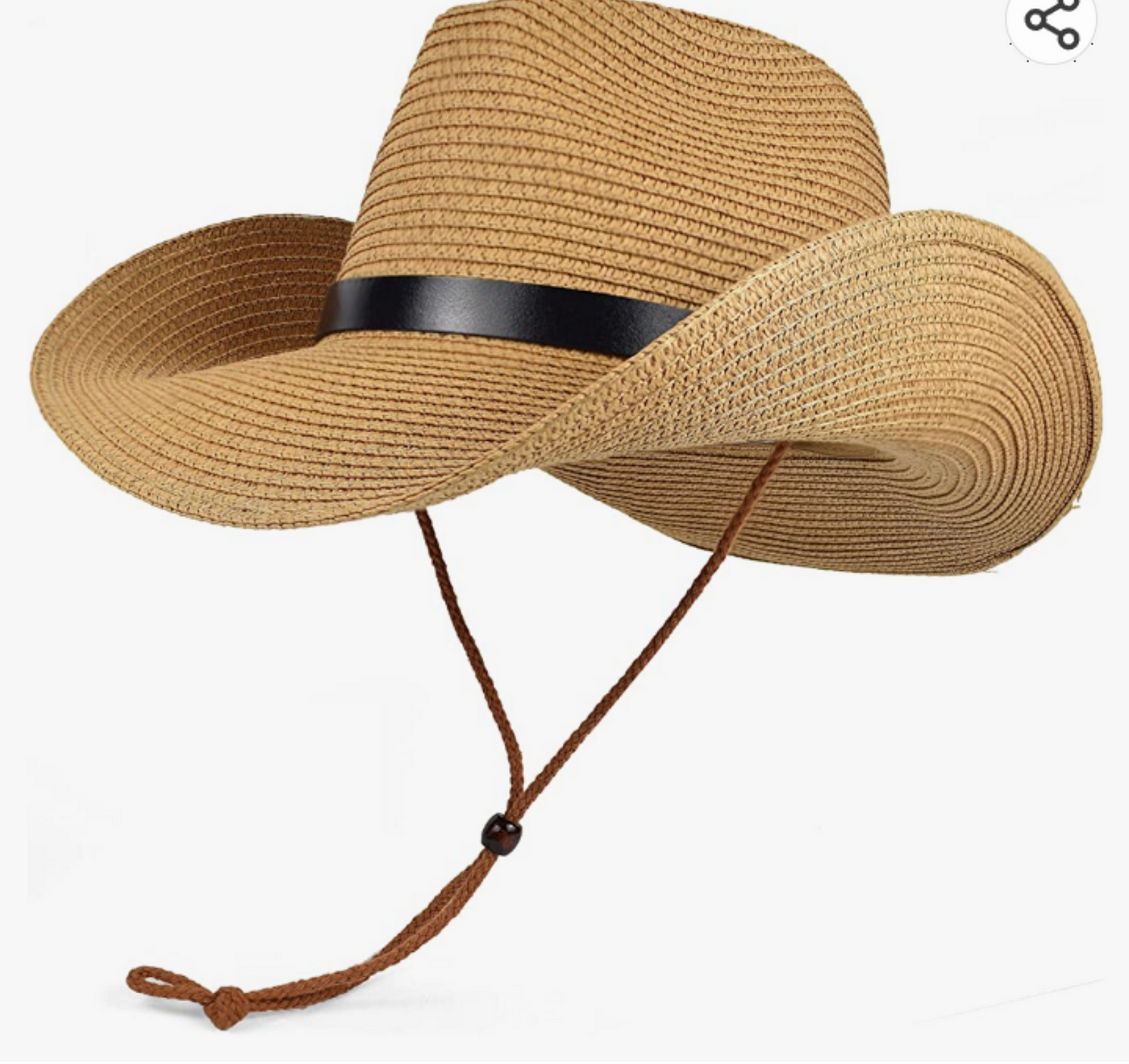 EINSKEY Unisex Straw Cowboy Hat Cowgirl Hat, Shapeable Floppy Sun
