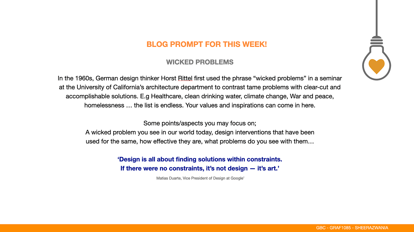 Week 7 Wicked problems