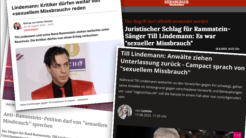 Newest Cover of Der Spiegel: The Rammstein Case -- Till Lindemann