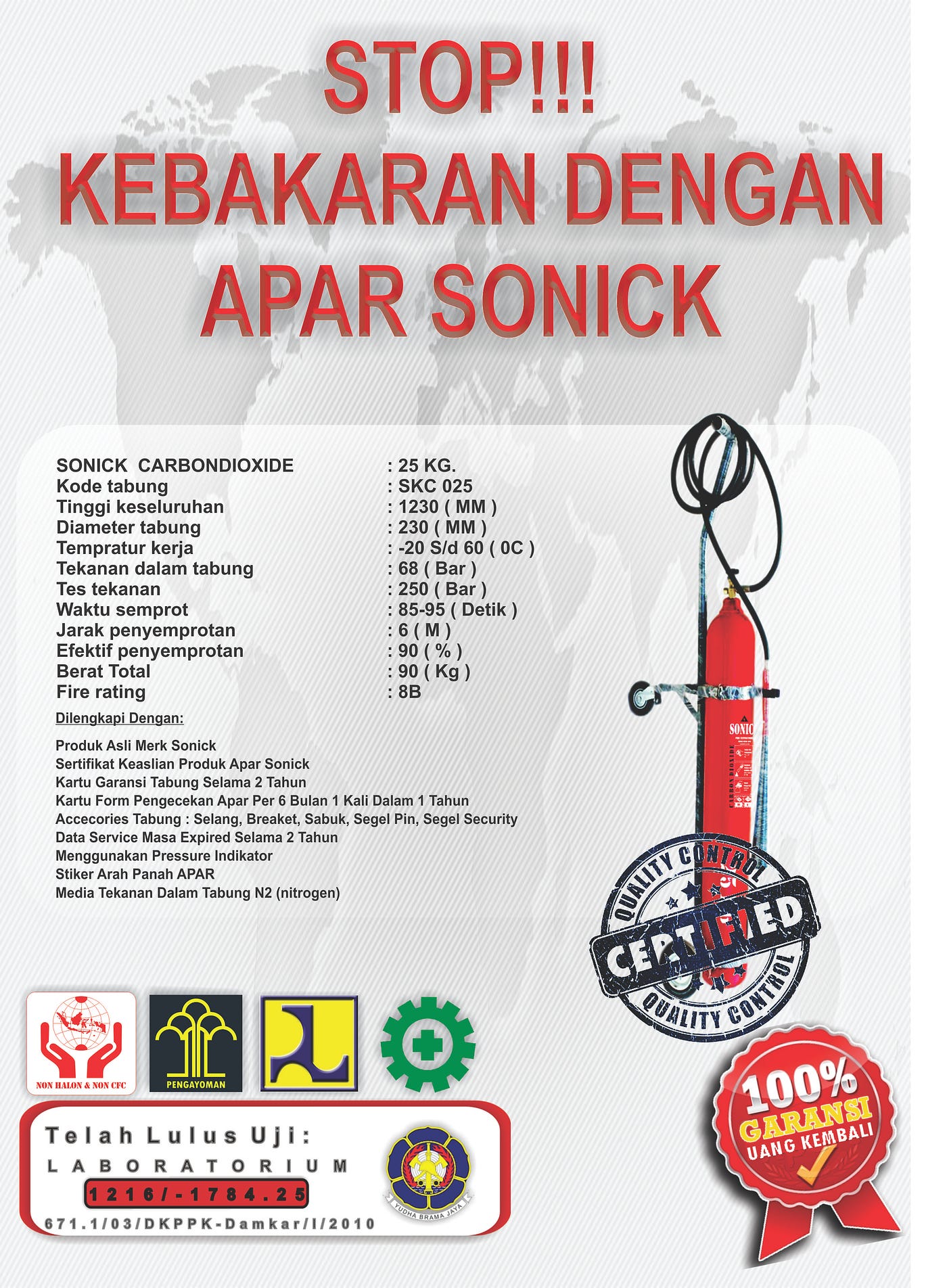 Tabung Pemadam Api Carbon Dioxide 25 Kg