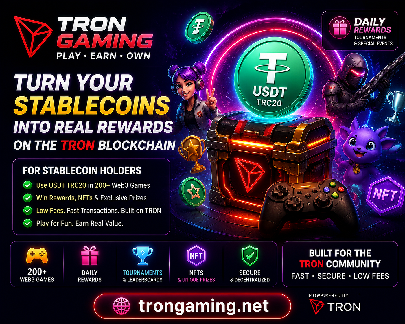 TRON Gaming Rewards: How Stablecoin Holders Can Turn USDT TRC20 Into New Web3 Gaming Opportunities