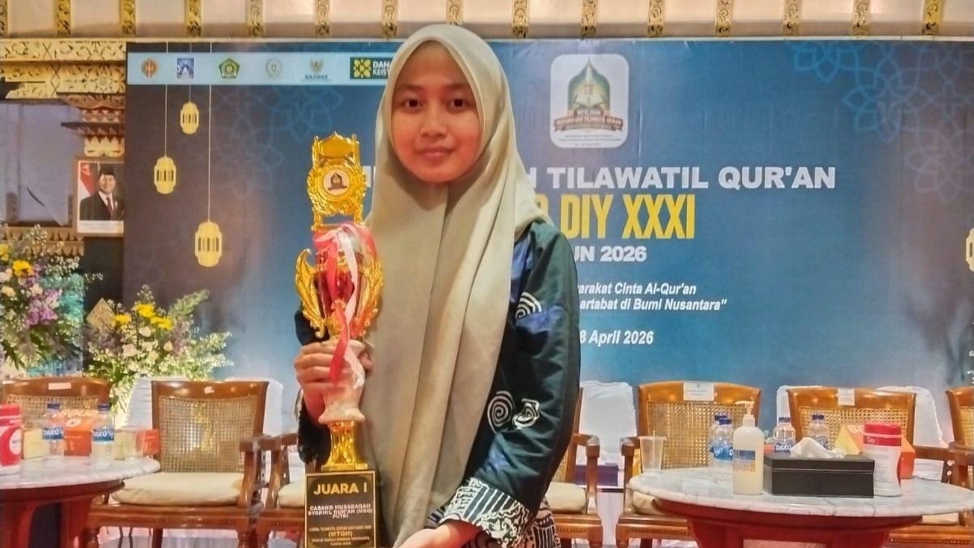 MAN PK MAN 1 Yogyakarta Student Shines at MTQ DIY, Arinda Isma Al Maida Wins MSQ Title
