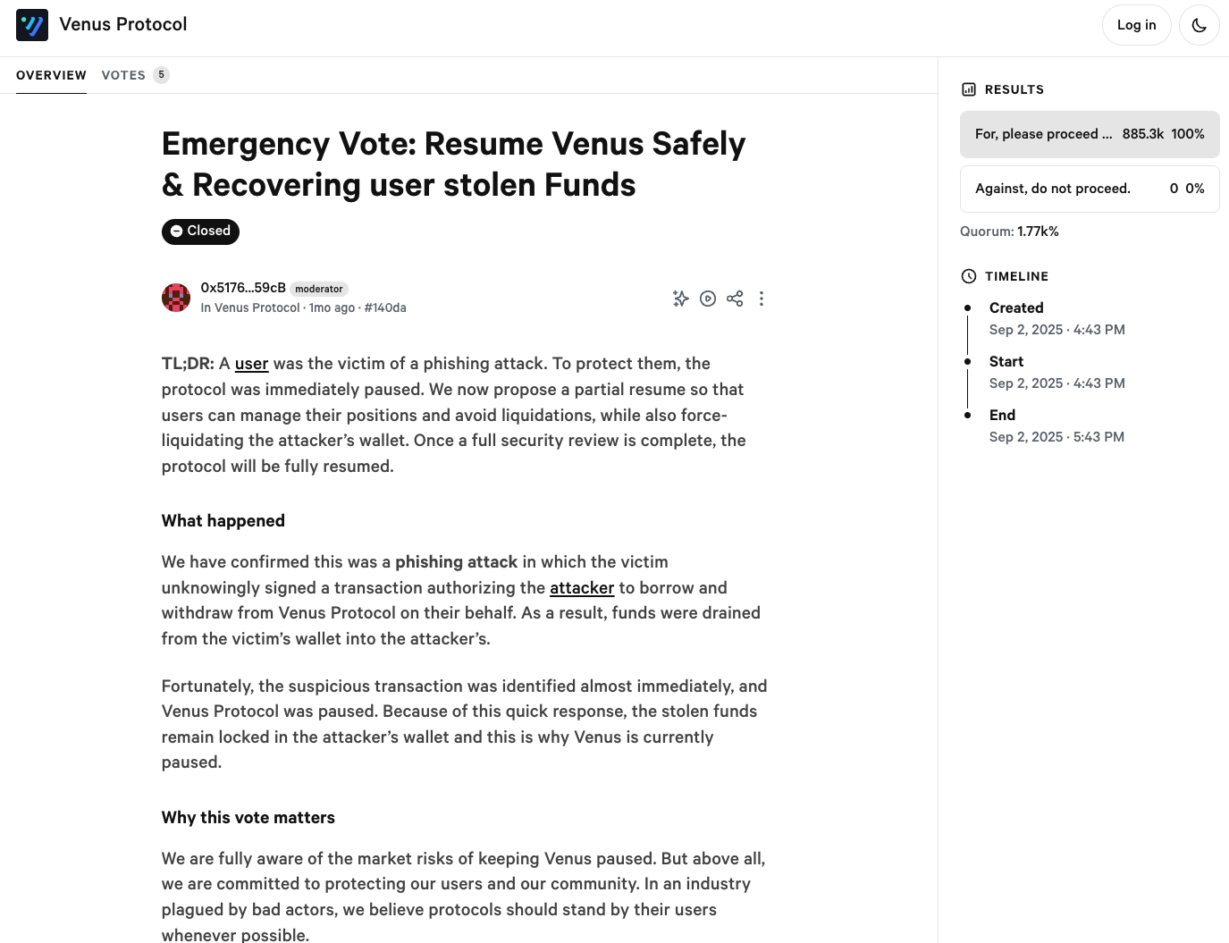 The Venus protocol hack … and how it ended up with a W for the victim and  an L for the hacker! | by Tara Annison | Medium