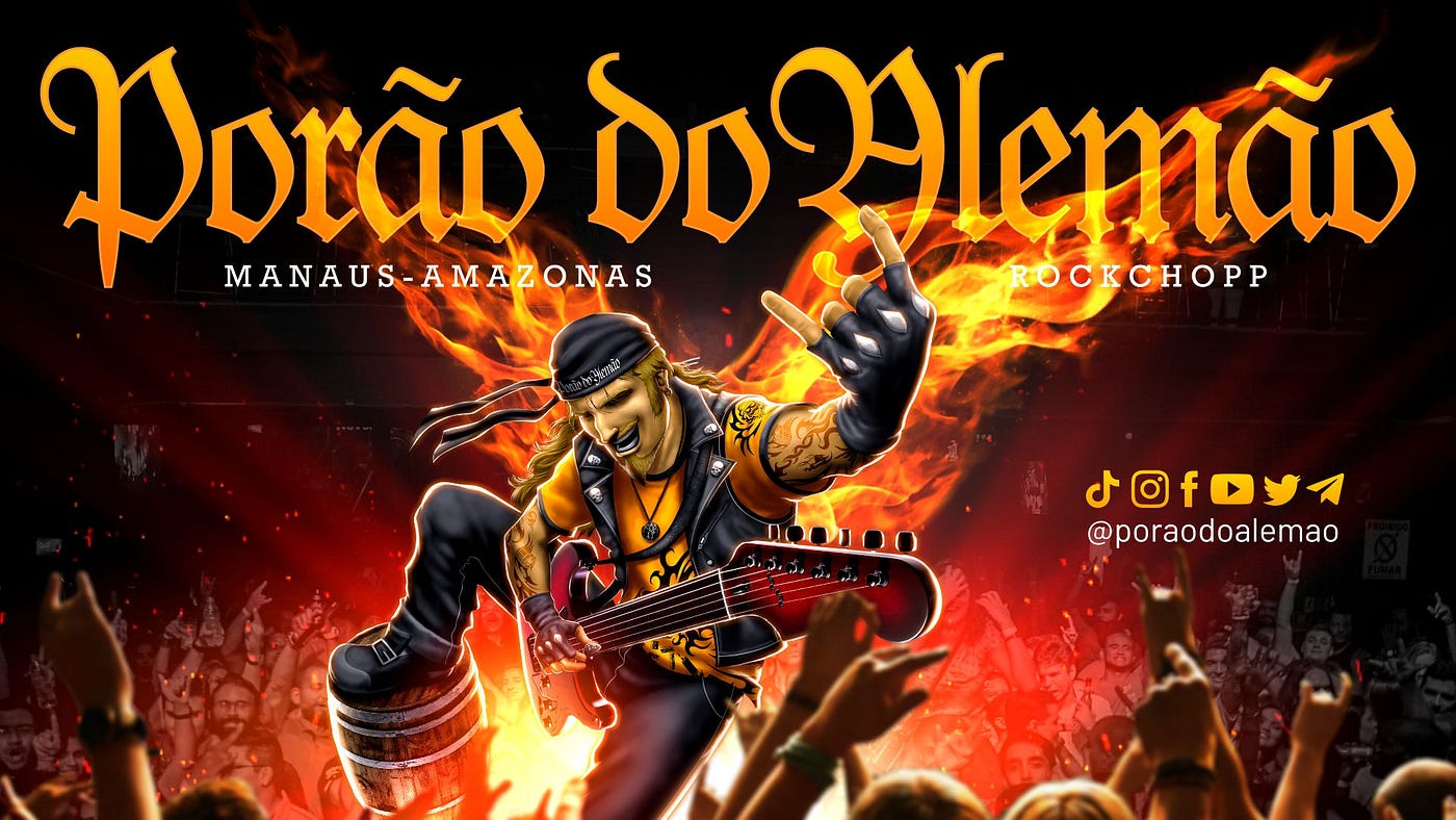 🎉Get ready to meet the famous Porão do Alemão, the biggest and coolest rock bar in Manaus! With 24 years of rich history and vibe, this place is all set to welcome you and make you experience amazing moments!