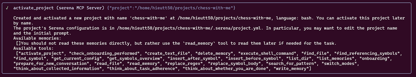 🔍 Serena: Activating project …