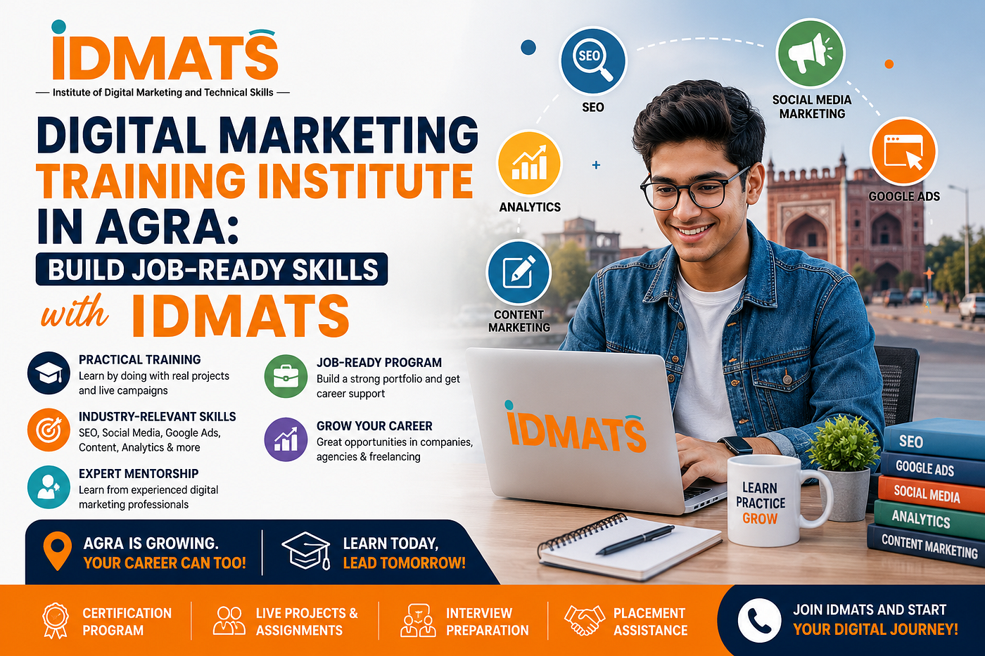 Digital Marketing Training Institute in Agra: Build Job-Ready Skills with IDMATS
