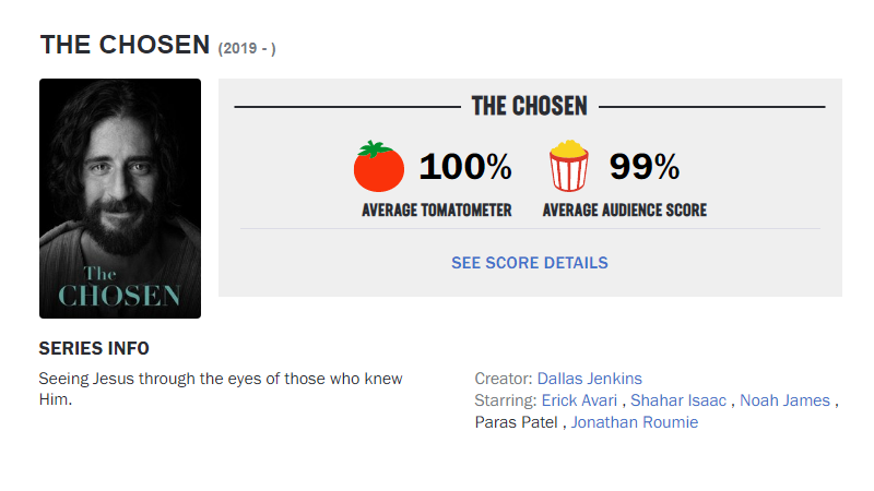 Primeira temporada de The Chosen, série financiada pelo público estreia na  Netflix