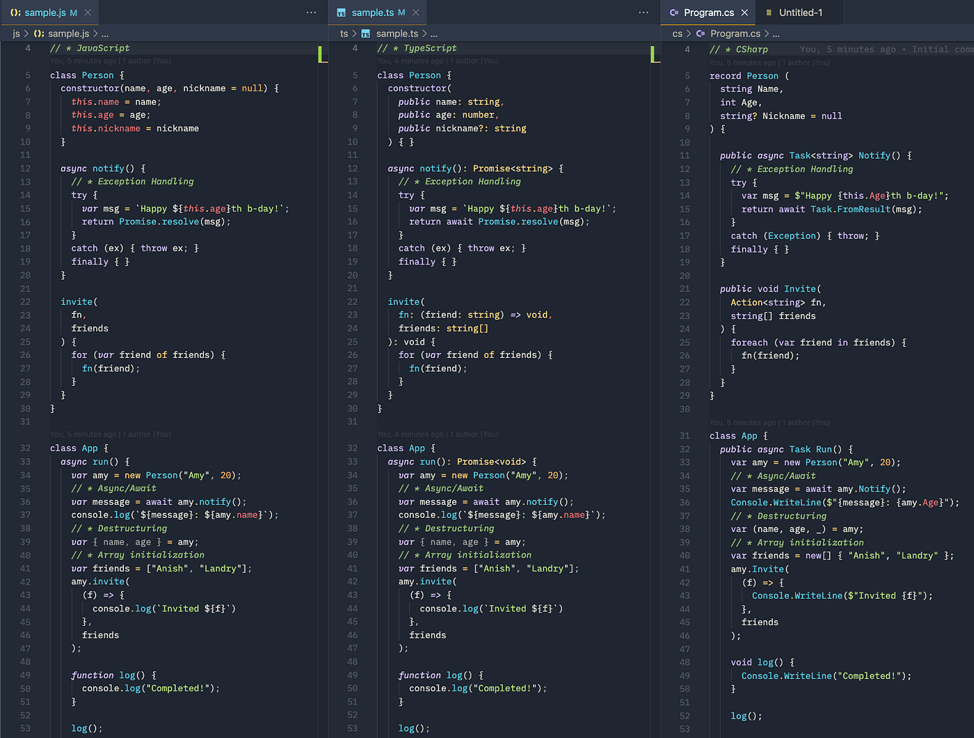 Extending Core classes in JavaScript, TypeScript & C# .NET