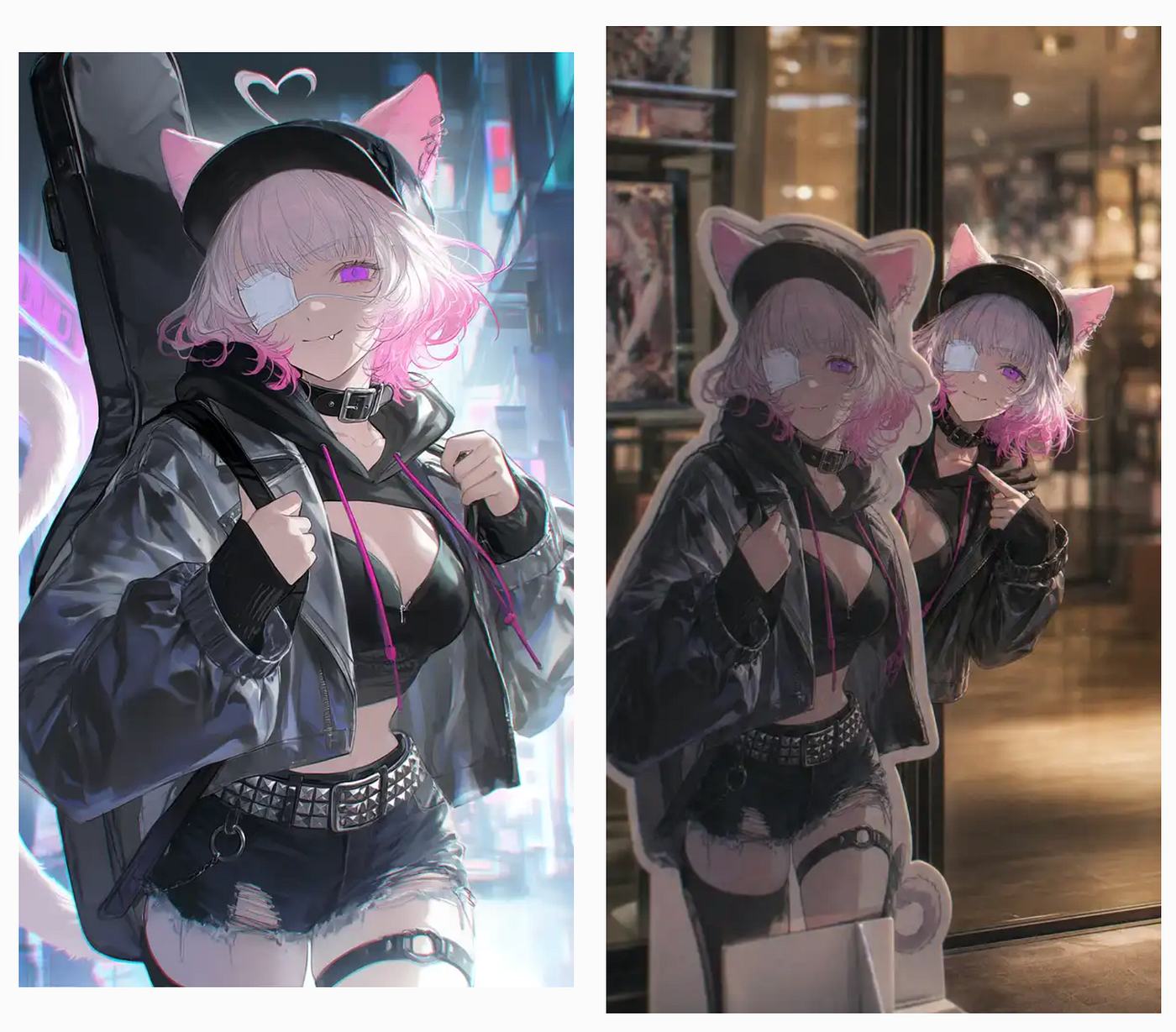 Character standee mockups sample output