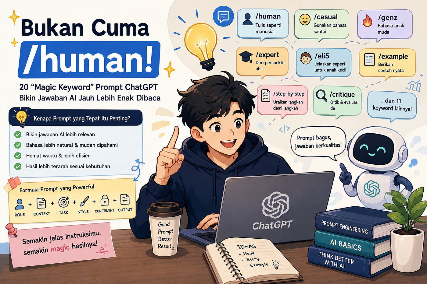 Bukan Cuma /human: 20 “Magic Keyword” Prompt ChatGPT yang Bisa Bikin Jawaban AI Jauh Lebih Enak…