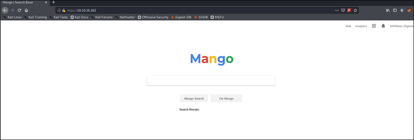 HACK THE BOX MANGO | Medium