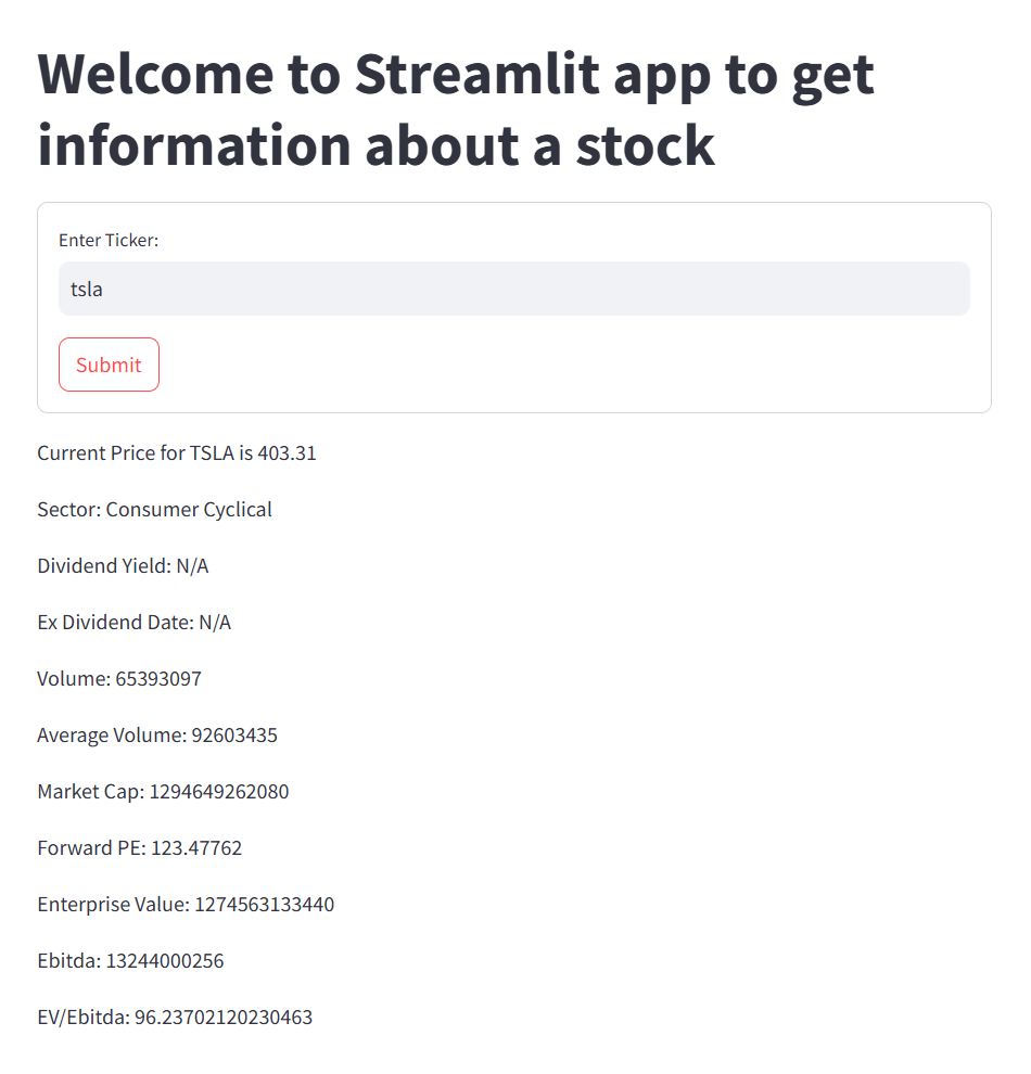 Create Stock Data Dashboard in 10 minutes using Streamlit and Python