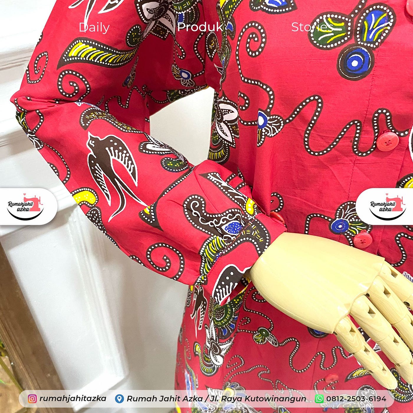 Baju Gamis Batik Modern by Rumah Jahit Azka