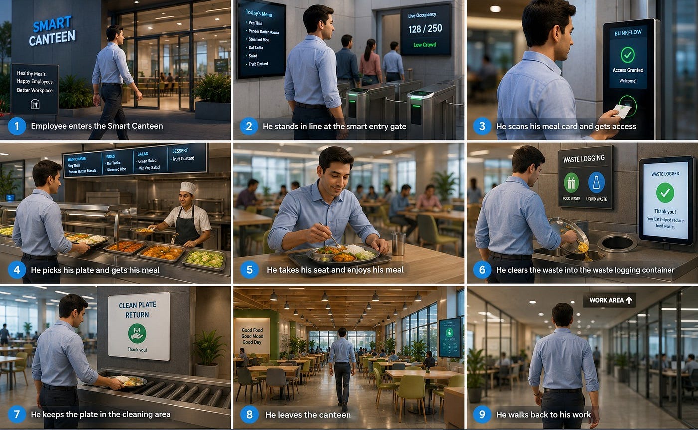 Reinventing Corporate Dining with a Smart Canteen Management System Powered by Blinkflow.ai