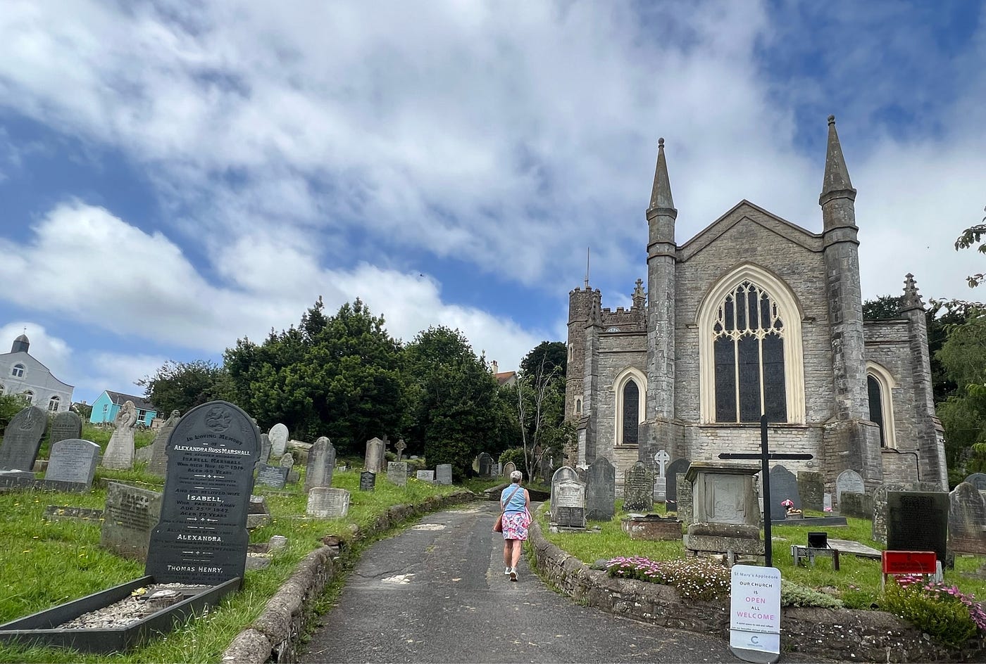 Graveyard in Bideford-Appledore, England, photo by author