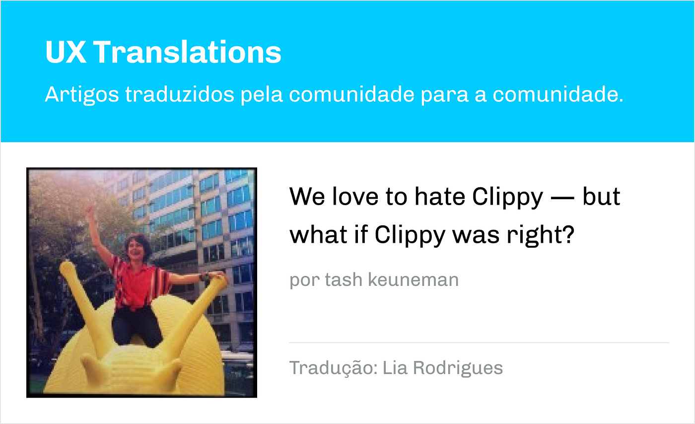 Adoramos odiar o Clippy — mas e se o Clippy tivesse razão?, by Lia  Rodrigues