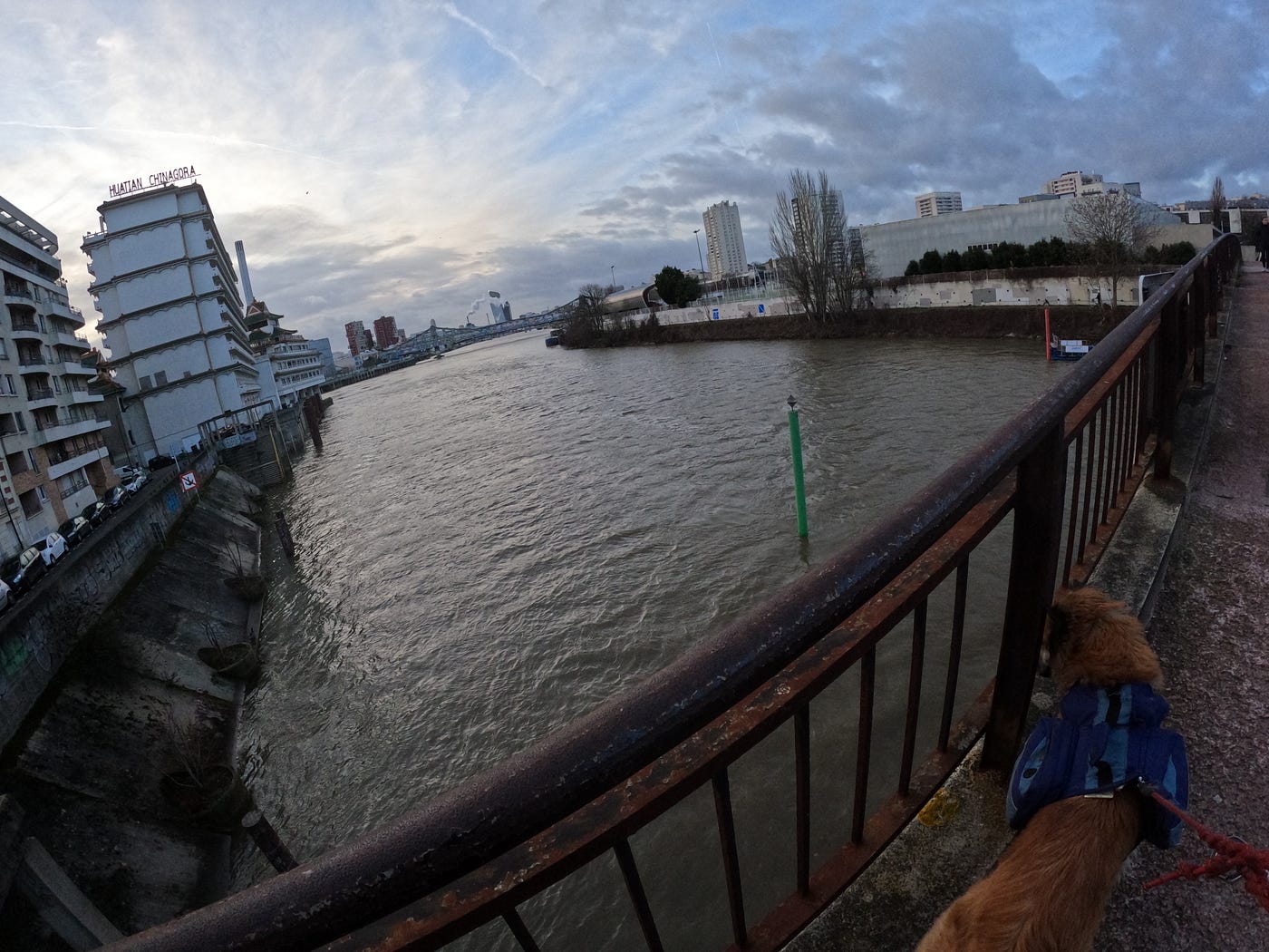 Navigating some of the bridges around the highways was fun, and the sun setting over the river was lovely.