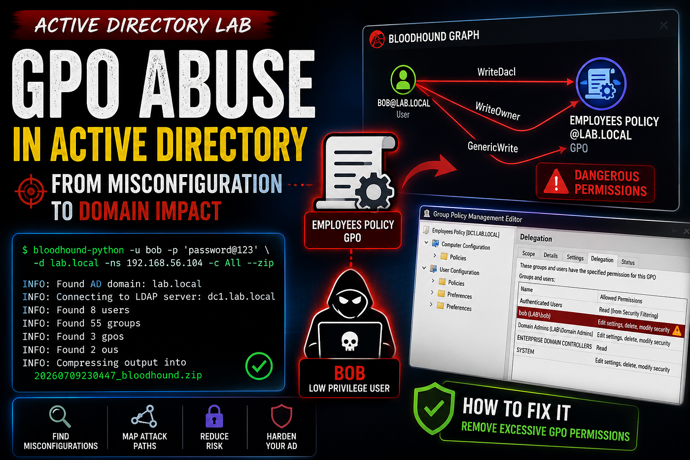 How I Abused a Group Policy Object (GPO) in Active Directory (And How to Fix It)
