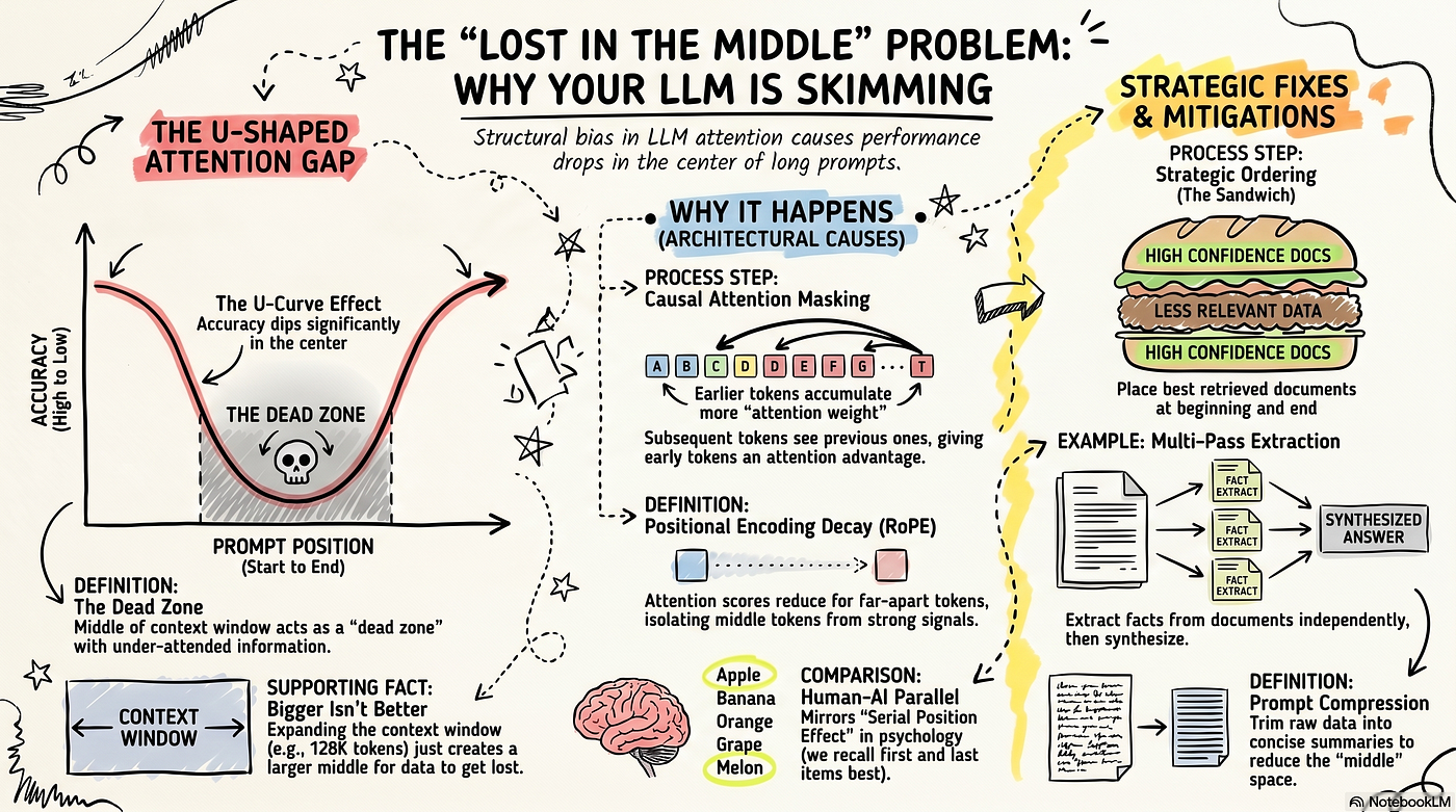 Lost in Middle problem in LLM