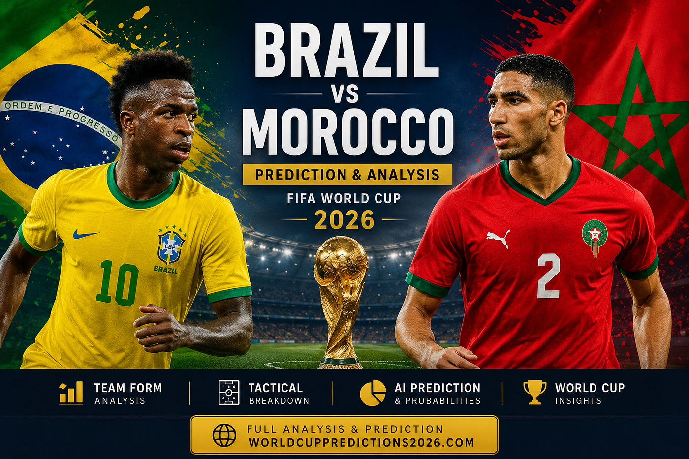 Brazil vs Morocco Prediction — FIFA World Cup 2026