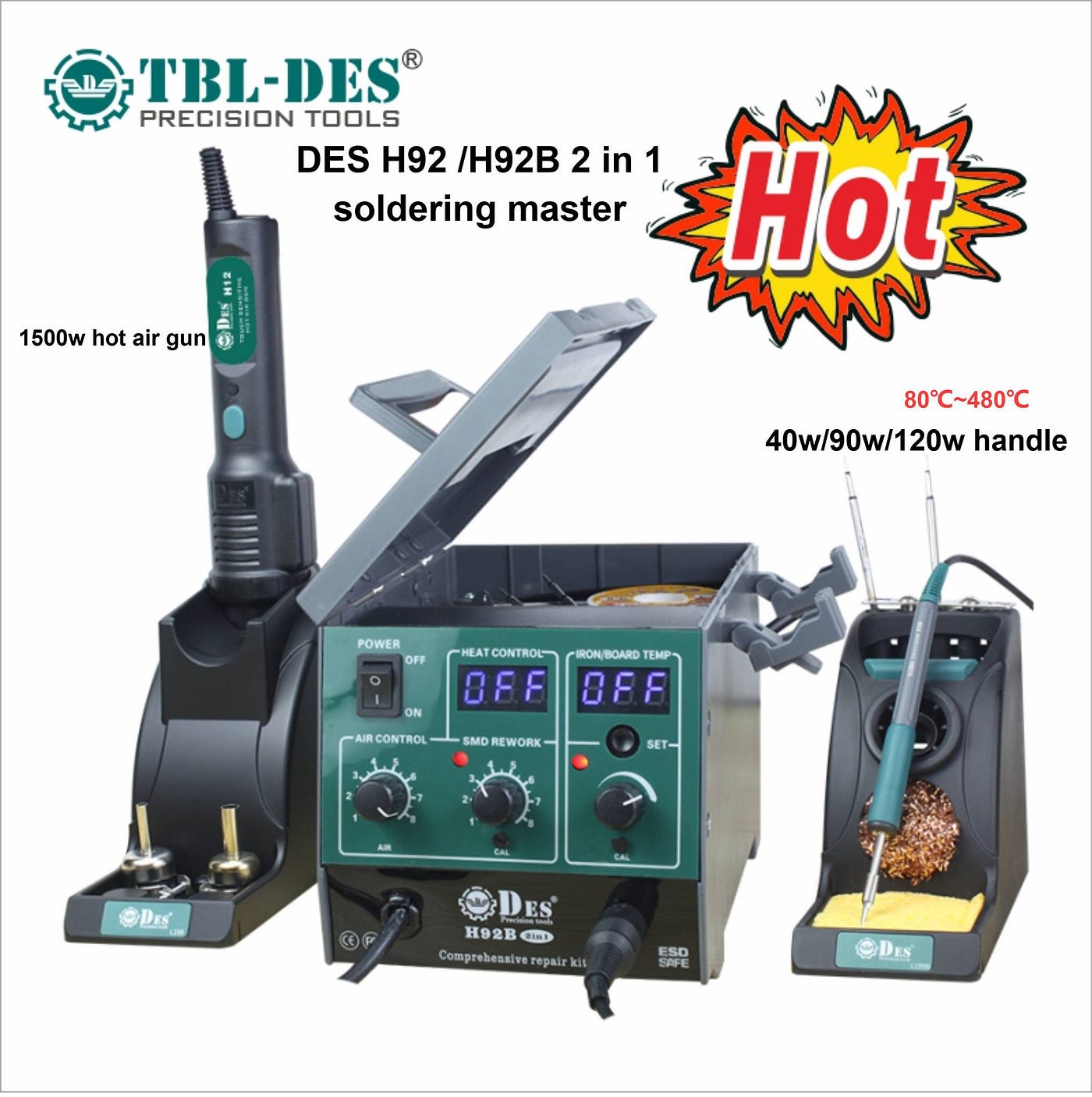 #Top 8 Precision Desoldering Rework Stations 2in1 hot air gun station,