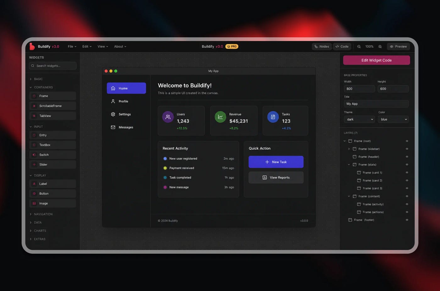 Introducing Buildfy 3.0 — Build Python Desktop Apps Visually, No Coding Required