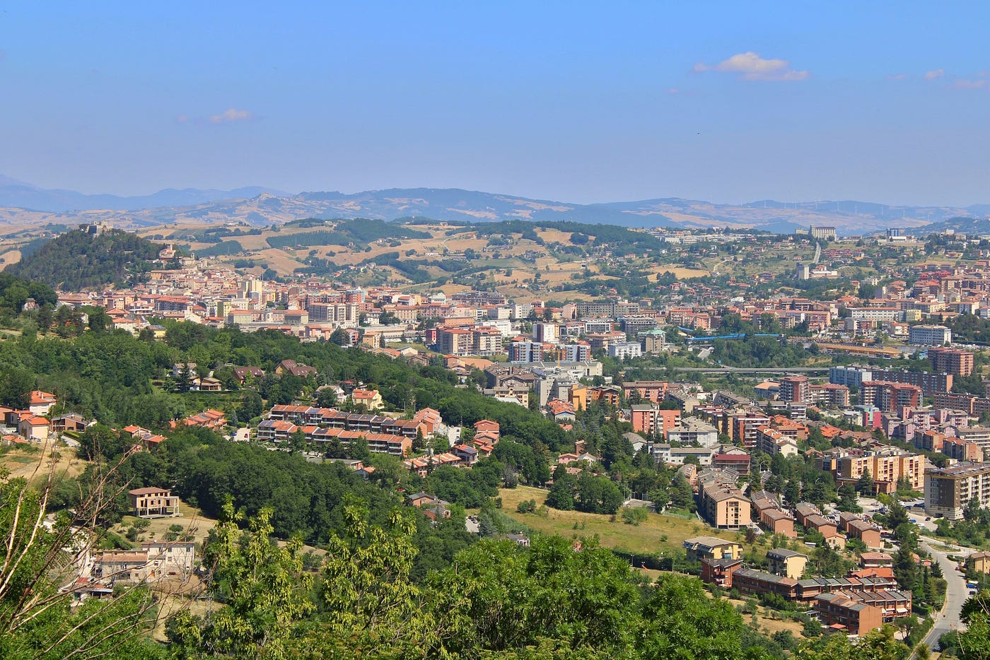 Cambuasc: vista di Campobasso dall’alto