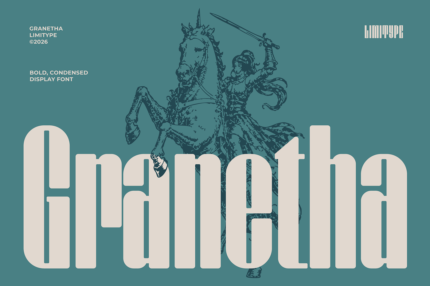 Granetha — Bold Condensed Font