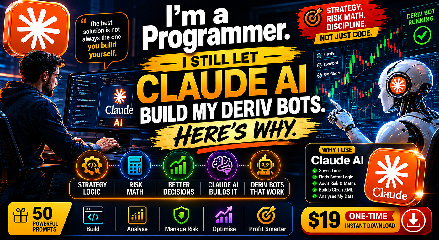 I’m a Programmer. I Still Let Claude AI Build My Deriv Bots. Here’s Why