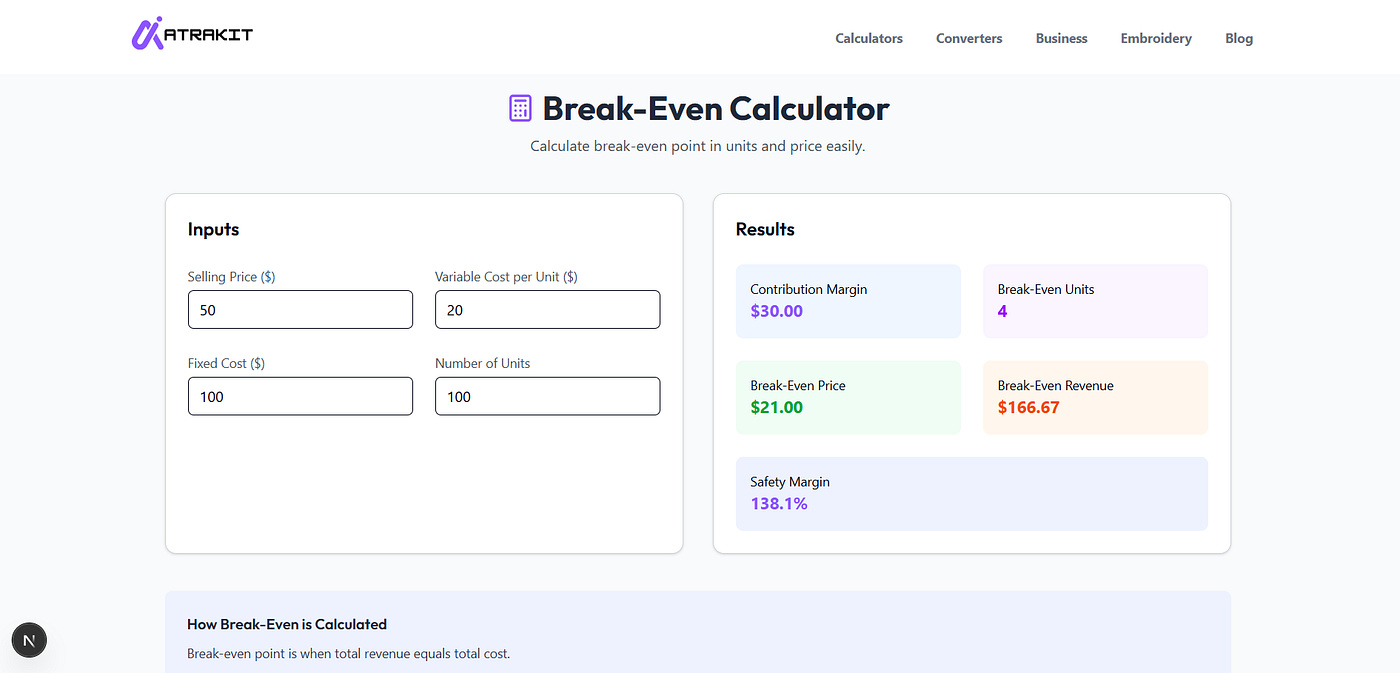 How to Calculate Break-Even Point Easily (Simple Guide for Business Owners)