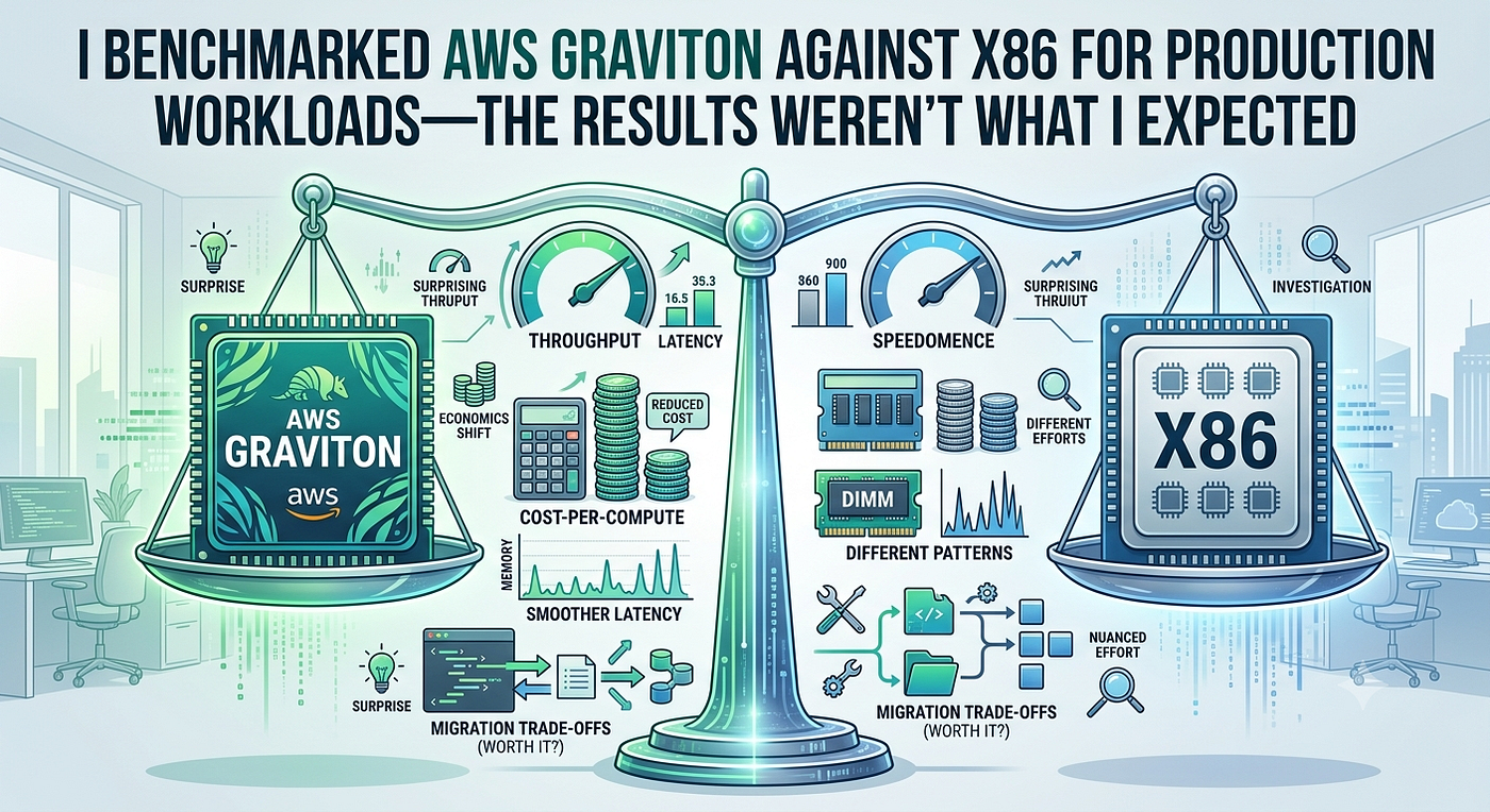 I Benchmarked AWS Graviton Against x86 for Production Workloads — The Results Weren’t What I…
