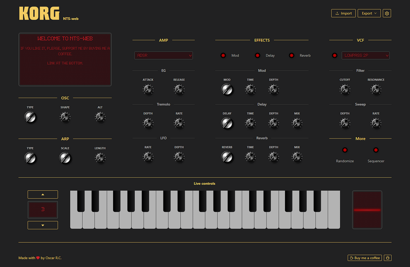 Web synth sale