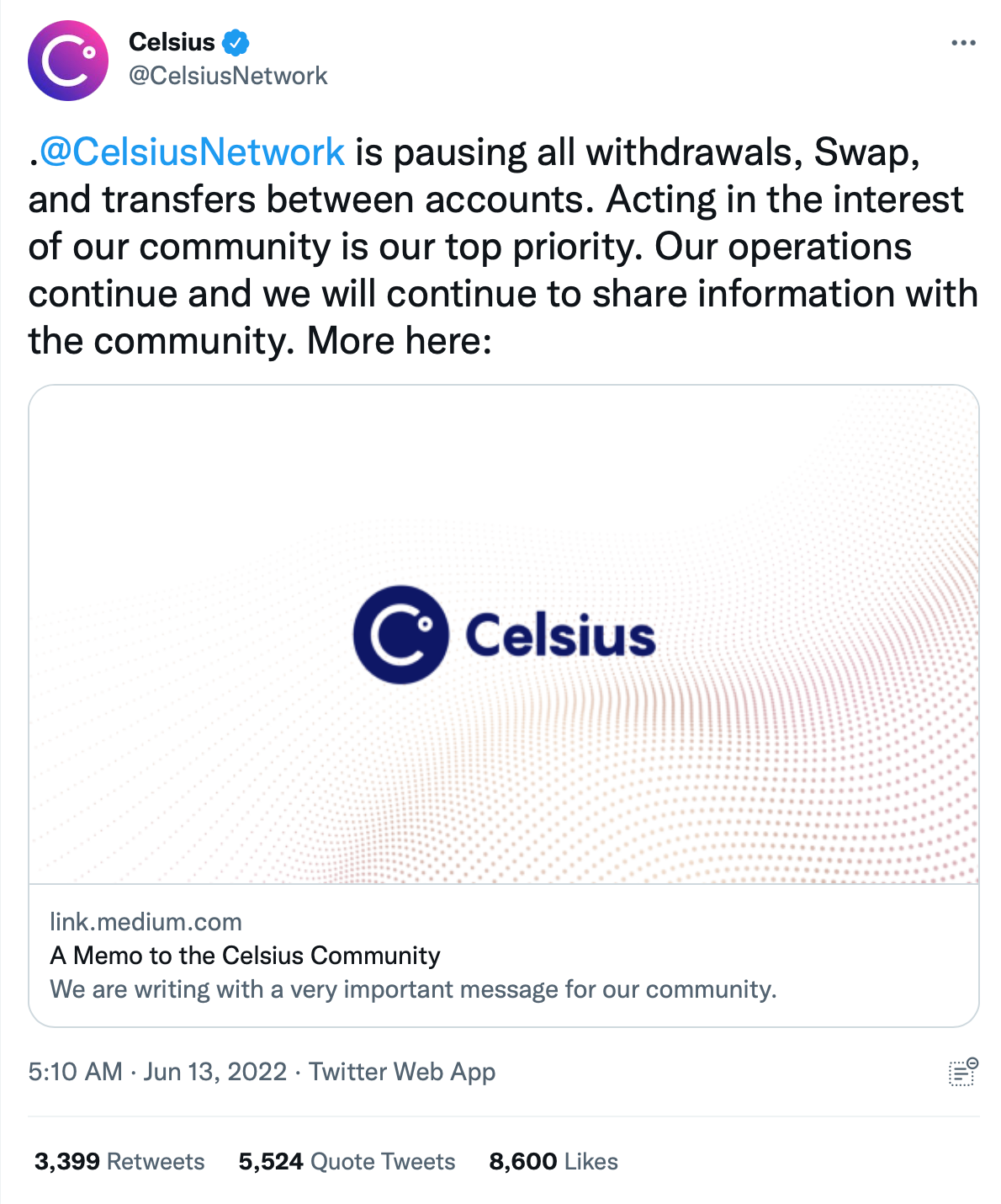 Celsius crypto value (80) foto