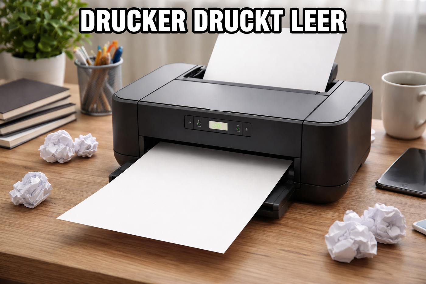 Drucker druckt leer — Häufige Fehler & einfache Fixes