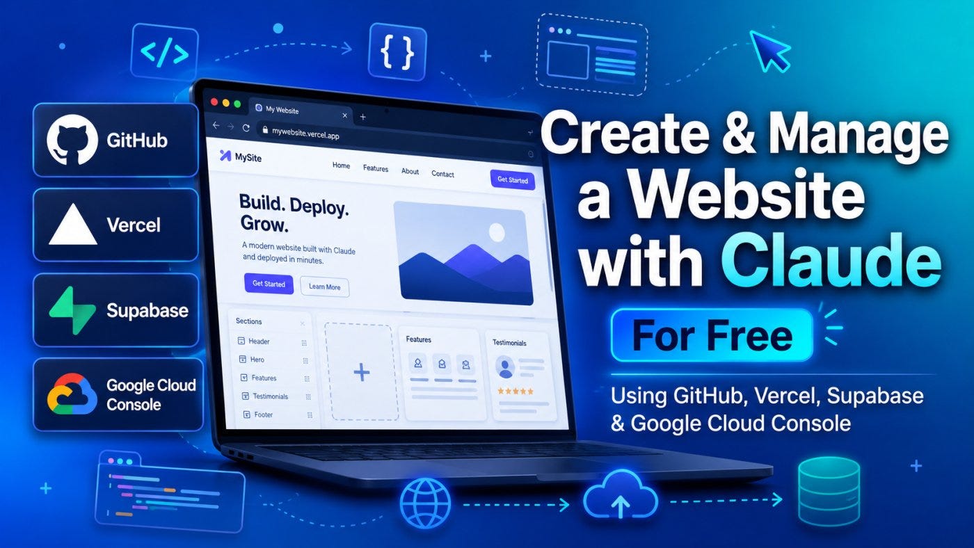 The Zero-Dollar Stack: How to Create and Manage a Website with Claude (For Free)