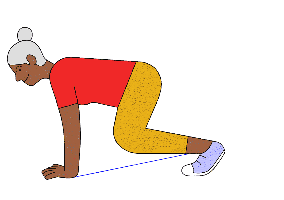 Knee exercise - Knee extension with band on Make a GIF