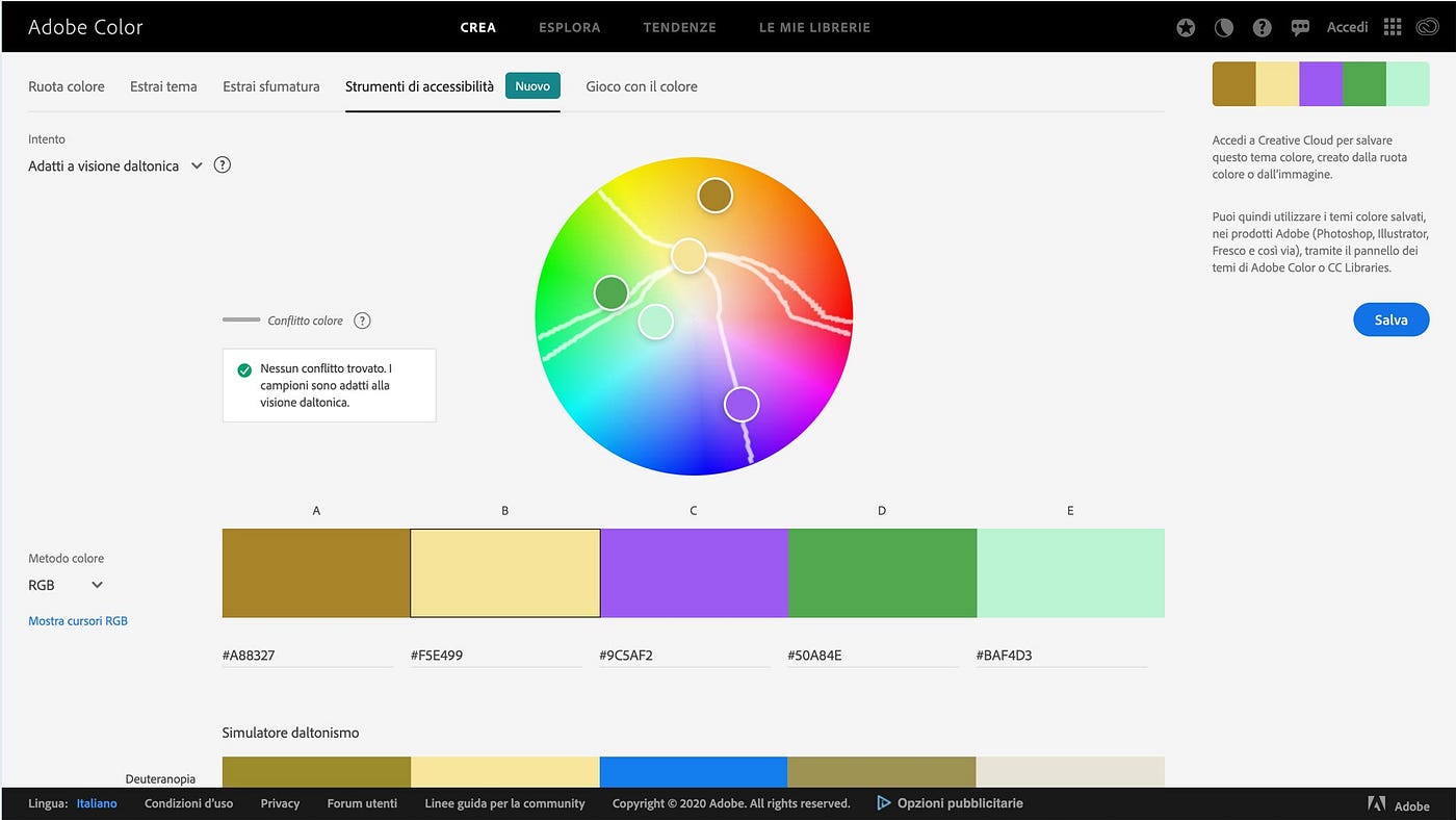 Adobe Color si potenzia con nuovi strumenti per l'Accessibilità e colori  Pantone | by Massimo Carrassi | Medium