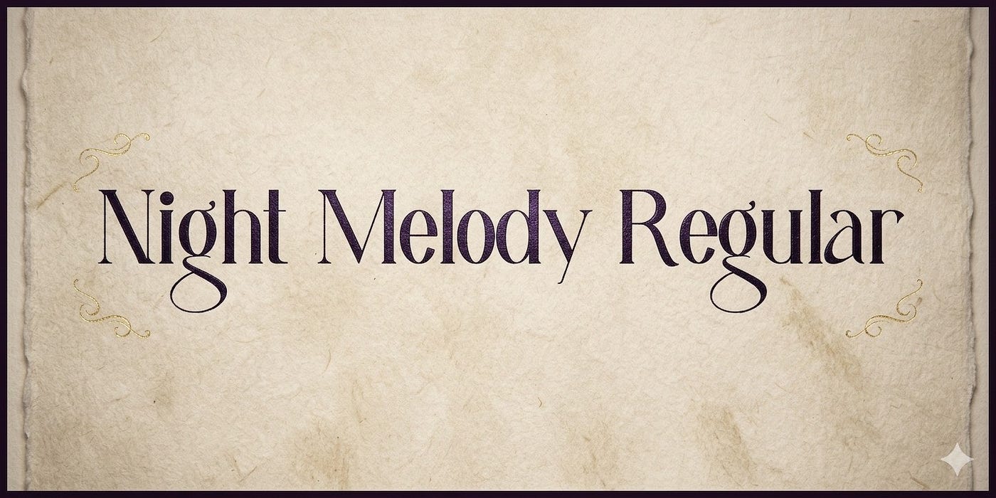 Night Melody Regular Font : AtoZ Font