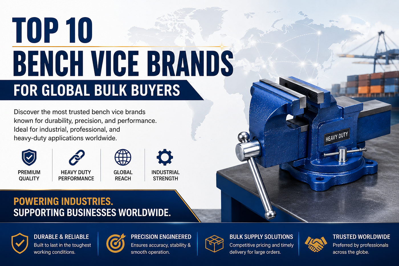 Top 10 Bench Vice Brands for Global Bulk Buyers