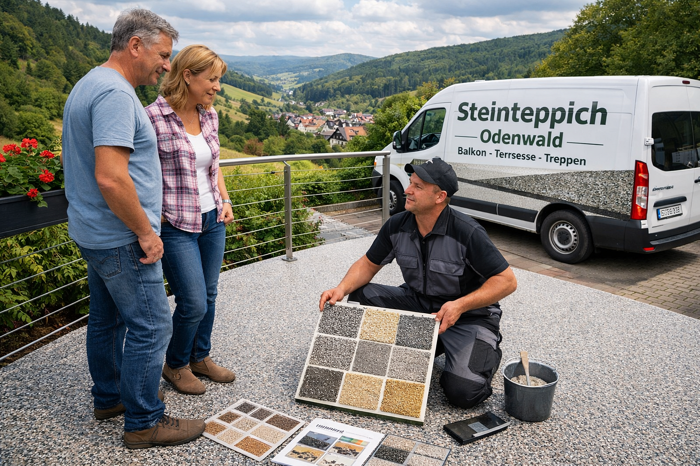 Suche im Odenwald Firma für Balkon mit Steinteppich — Profi-Guide