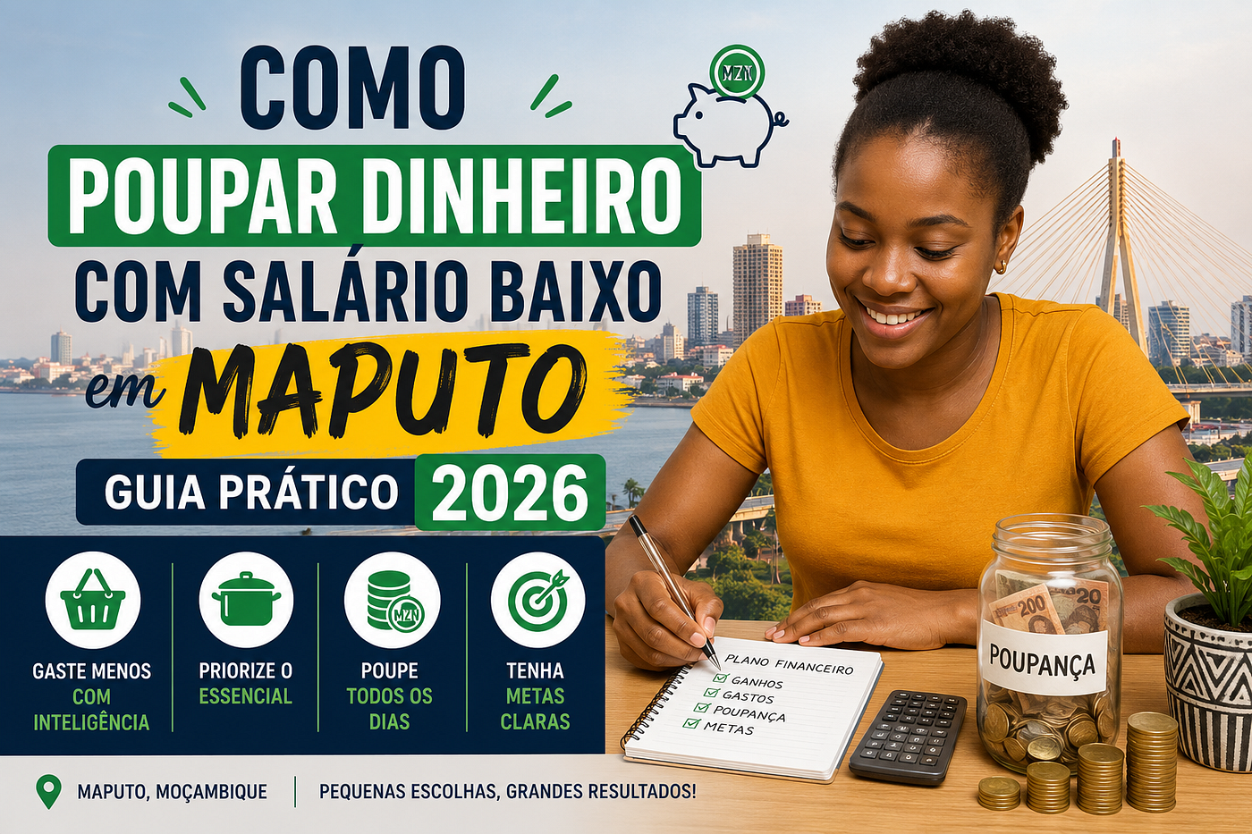 Como Poupar Dinheiro com Salário Baixo em Maputo: Guia Prático 2026