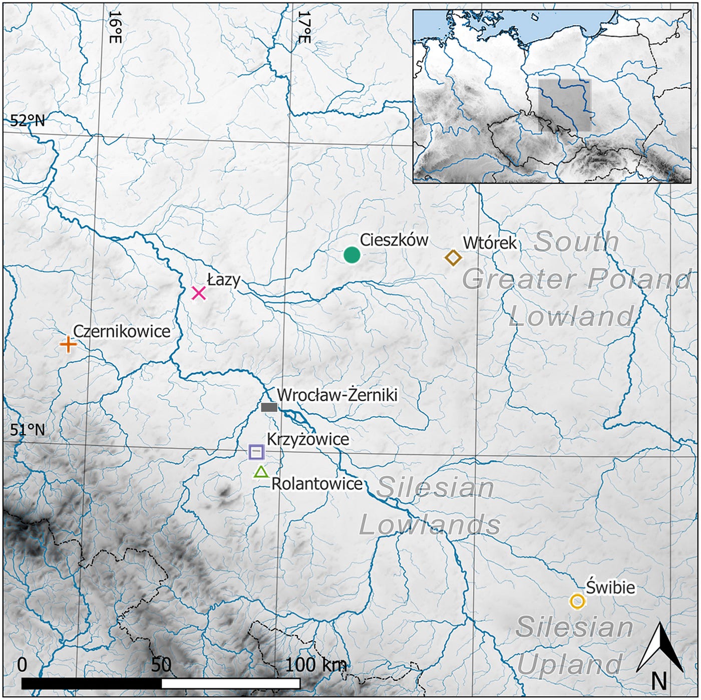 Study area and source of teeth used in study. Credit: Hałuszko et al. 2026
