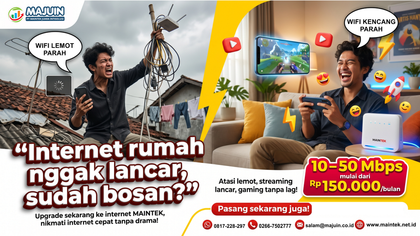 Internet Rumah Nggak Lancar? Sudah Bosan?