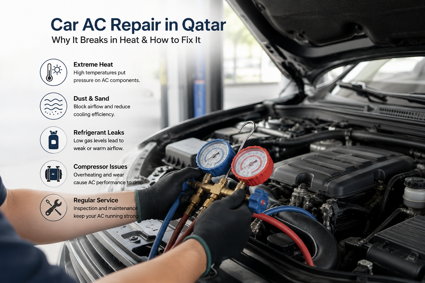 Car AC Repair in Qatar: Why It Breaks in Heat & How to Fix It