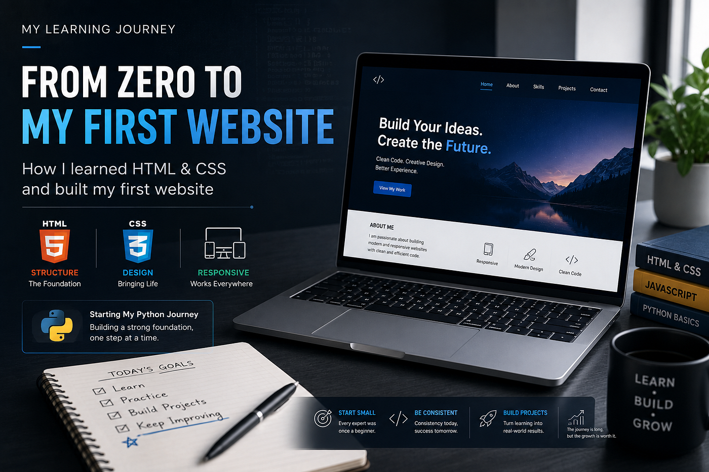 From Zero to Building My First Website: My HTML & CSS Learning Journey