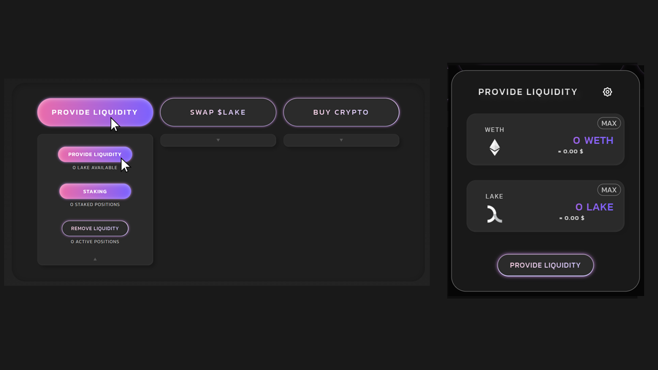 Tutorial: How to become a LAKE-ETH Liquidity Provider and earn rewards | by  Data Lake | Medium