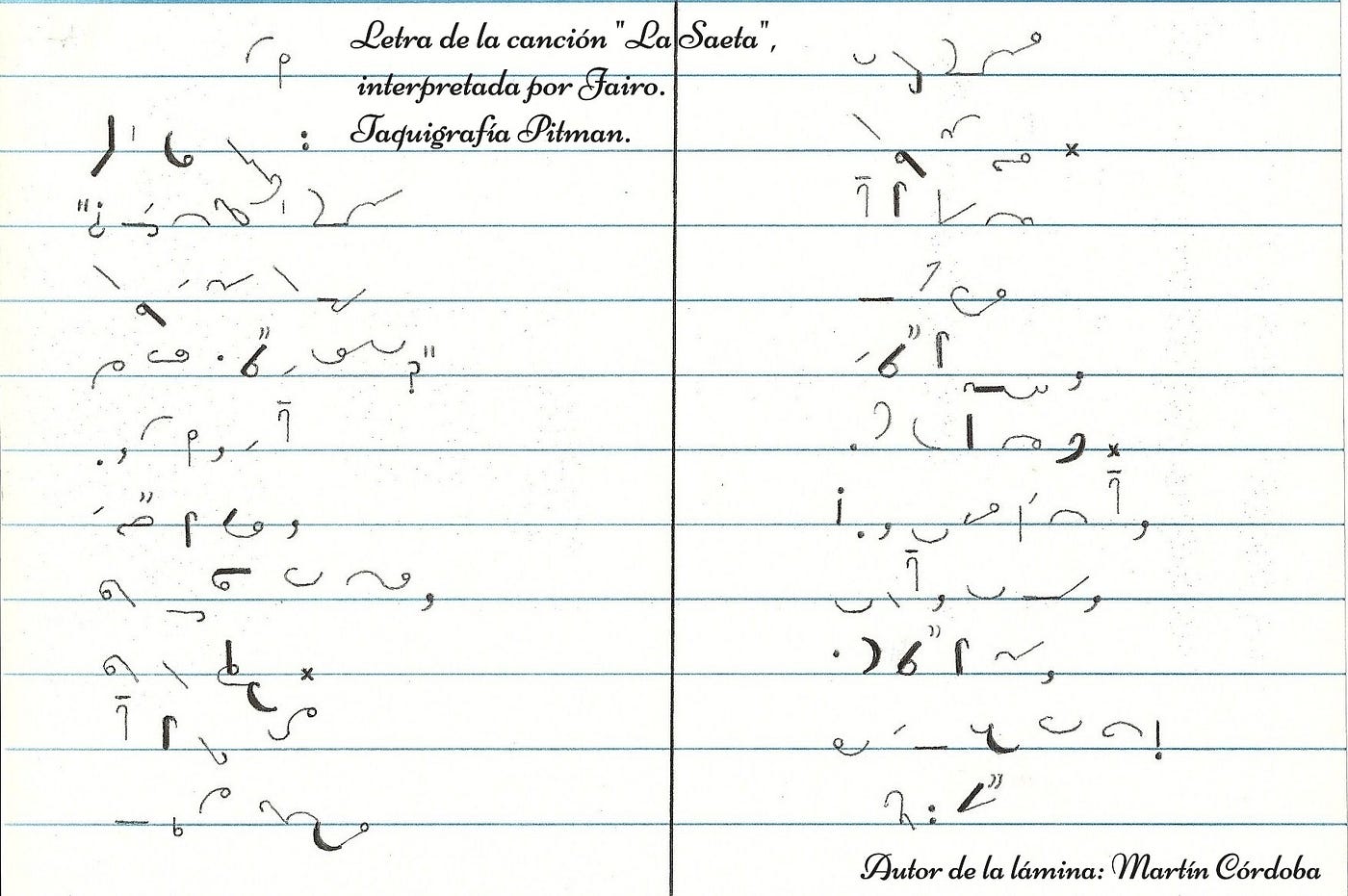 Kalligraphische Stenografie: die Kunst, Zeichen zu schreiben, die atmen