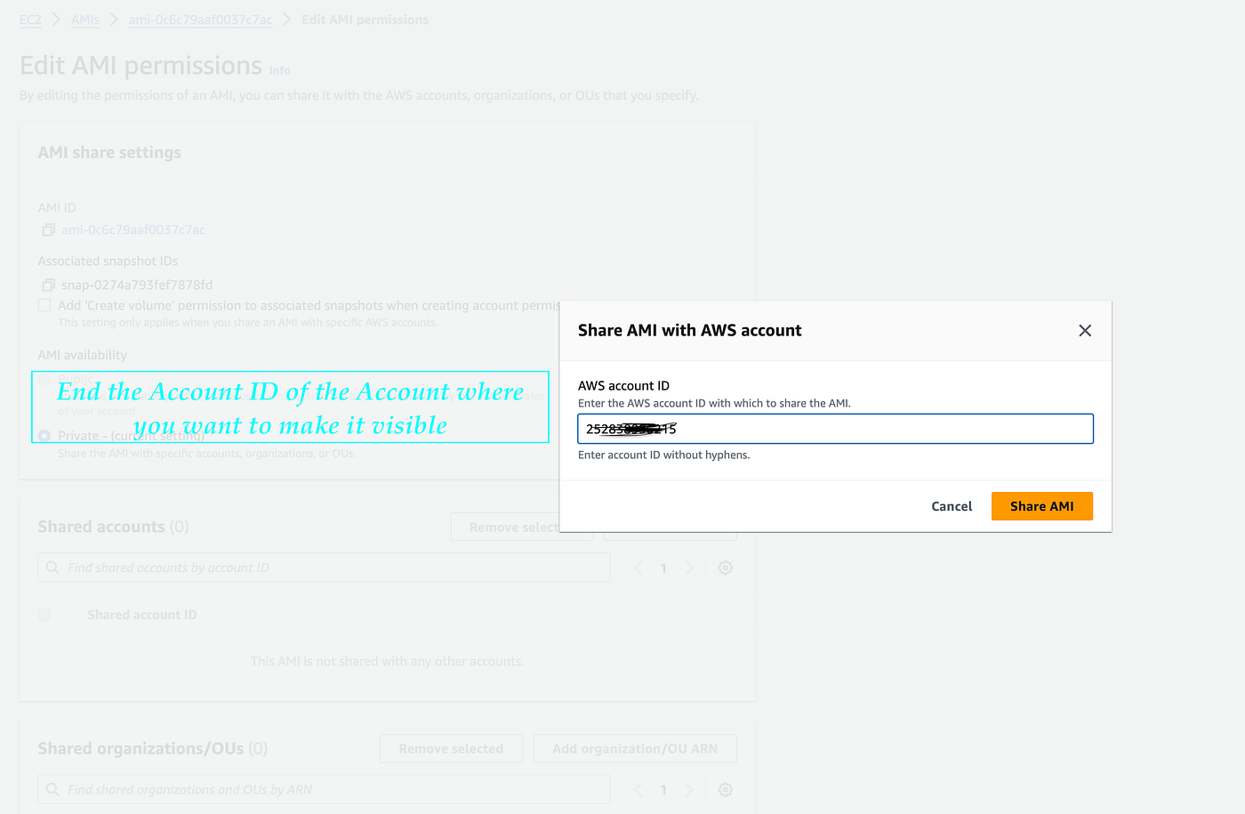 Copy an AMI from One AWS Account to Another Using the AWS | by