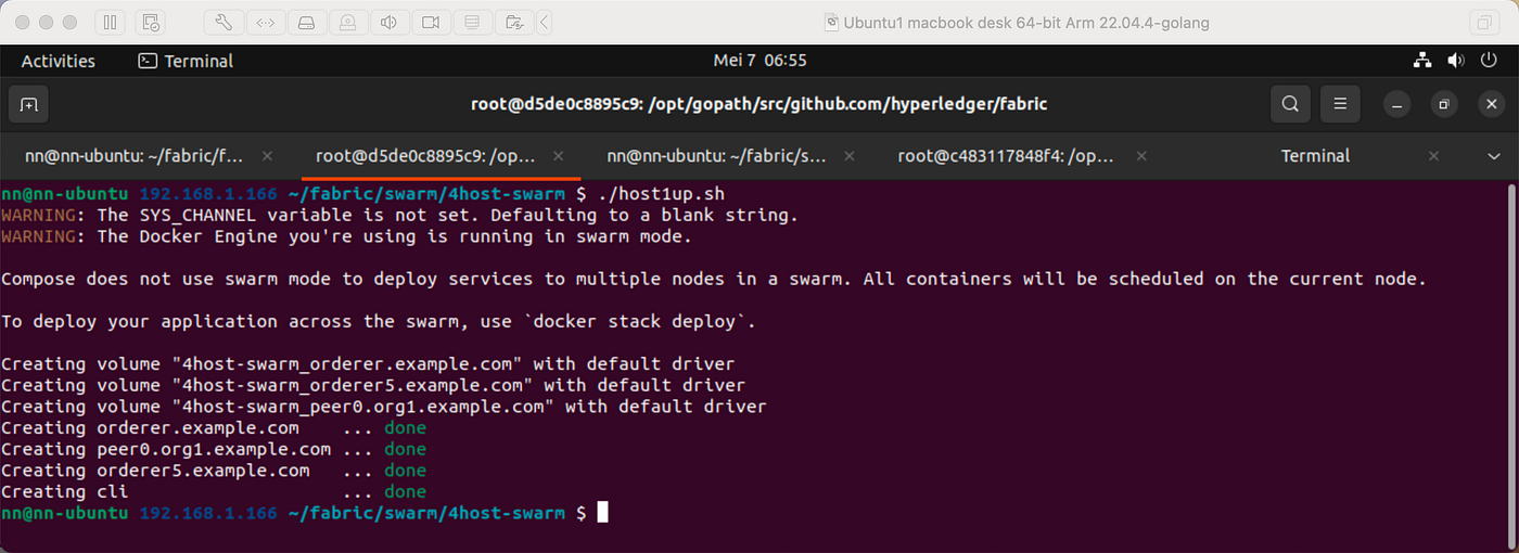 Multi host Hyperledger Fabric 2.x deployment (Docker Swarms) | by