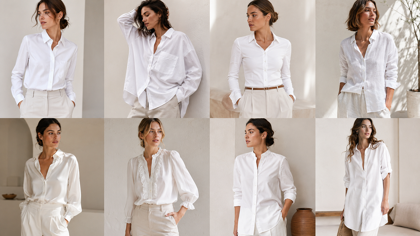 Camisas blancas de mujer: cómo elegir una prenda básica sin que parezca siempre la misma